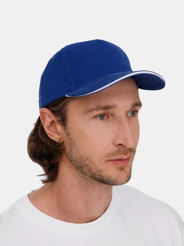 Бейсболка Classic 2.0, ярко-синяя с белым кантом арт.21848.44