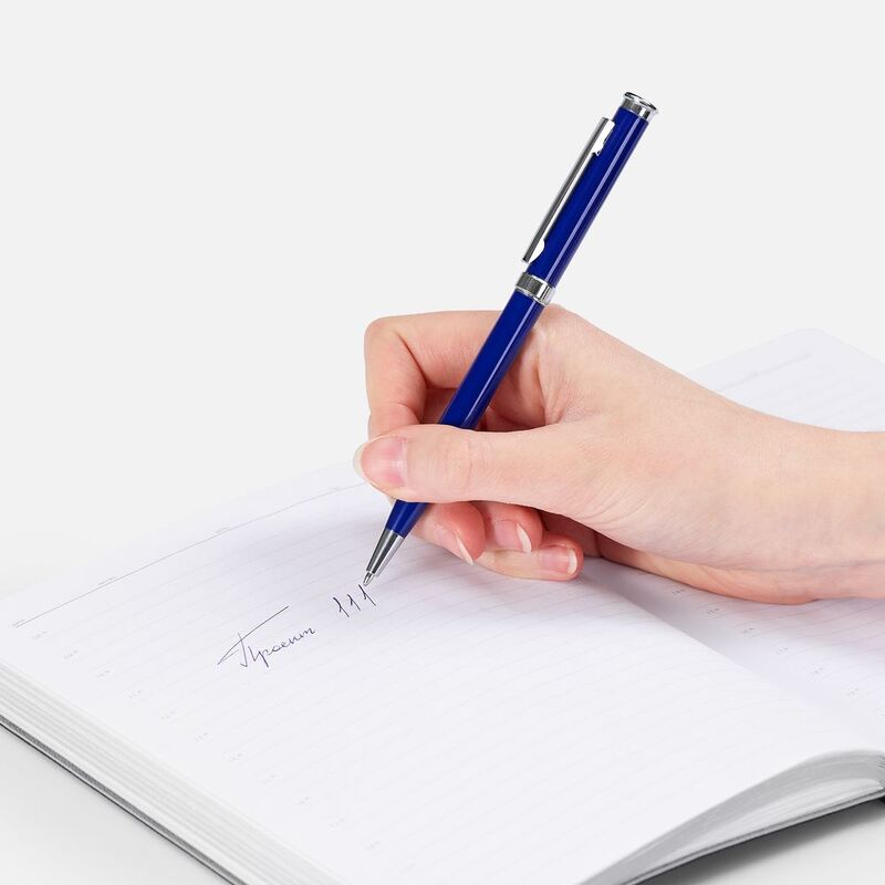 Ручка шариковая Finn Chrome, синяя арт.20686.40