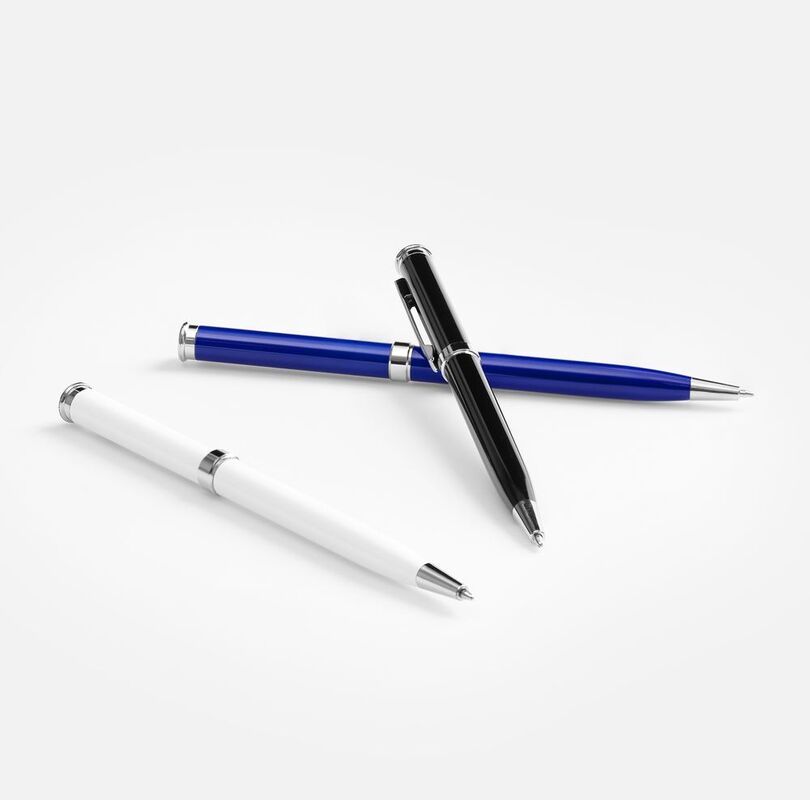 Ручка шариковая Finn Chrome, синяя арт.20686.40