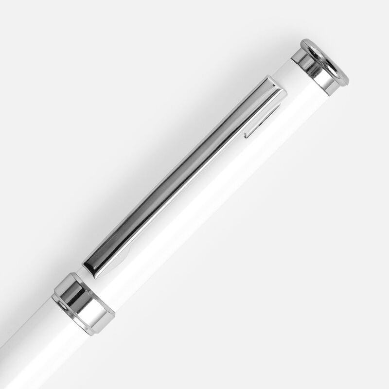 Ручка шариковая Finn Chrome, белая арт.20686.60