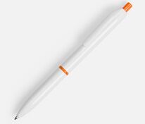 Ручка шариковая Bright Pop, белая с оранжевым арт.22202.20
