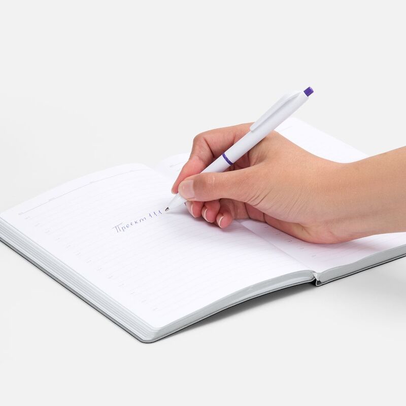 Ручка шариковая Bright Pop, белая с фиолетовым арт.22202.70