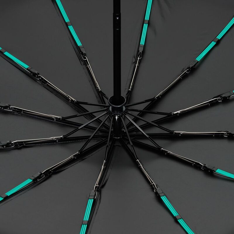 Зонт складной с УФ-защитой Ribstar, черный арт.22327.30