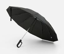 Зонт обратного сложения inLoop с ручкой-карабином, черный арт.22329.30