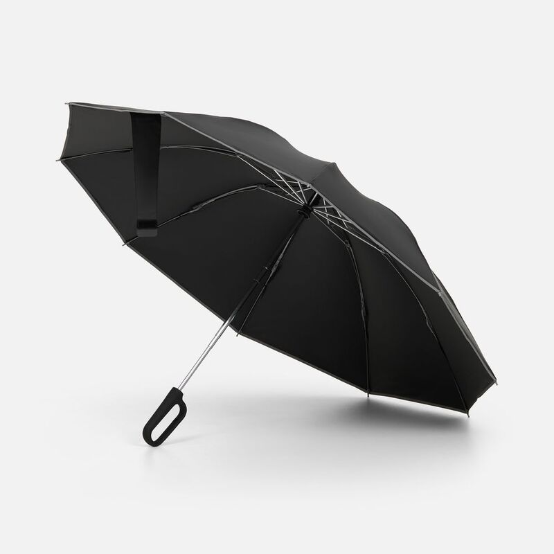 Зонт обратного сложения с ручкой-карабином Foldberry, черный арт.22324.30