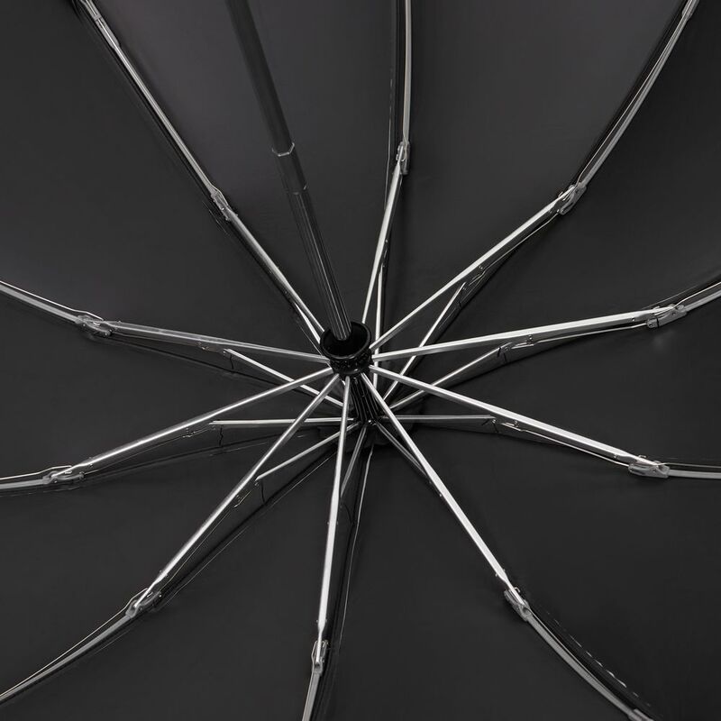 Зонт обратного сложения с ручкой-карабином Foldberry, черный арт.22324.30