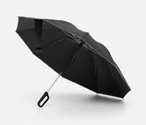 Зонт обратного сложения с ручкой-карабином Foldberry, черный арт.22324.30