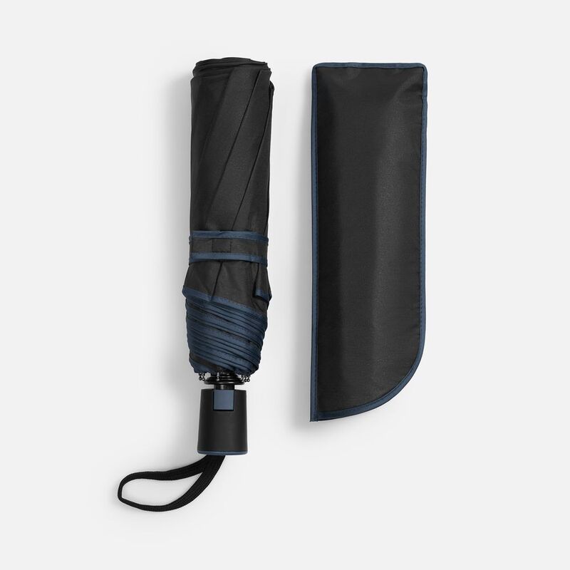 Зонт складной Edgeline, черный с синим арт.22331.40