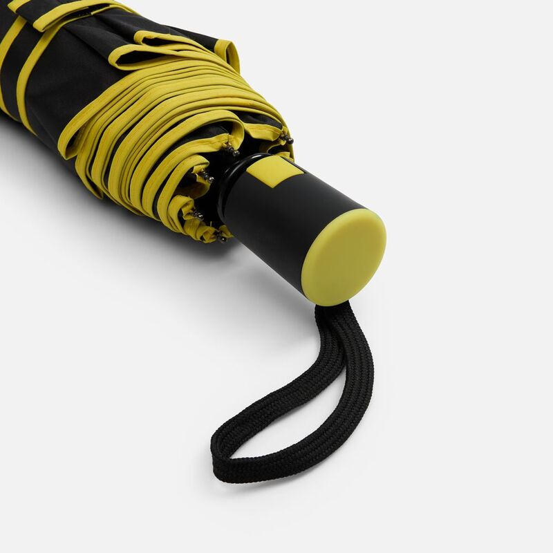 Зонт складной Edgeline, черный с желтым арт.22331.80