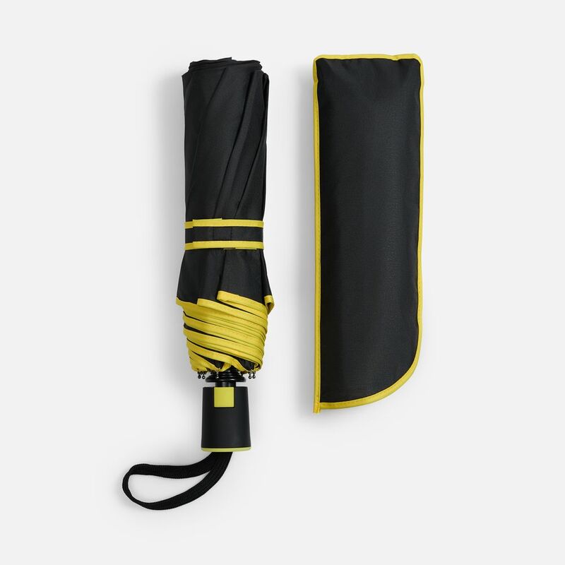 Зонт складной Edgeline, черный с желтым арт.22331.80