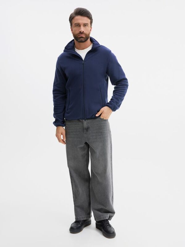 Куртка флисовая унисекс Ben Mac, темно-синяя арт.18620.40