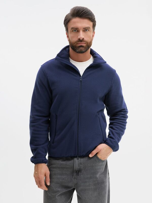 Куртка флисовая унисекс Ben Mac, темно-синяя арт.18620.40