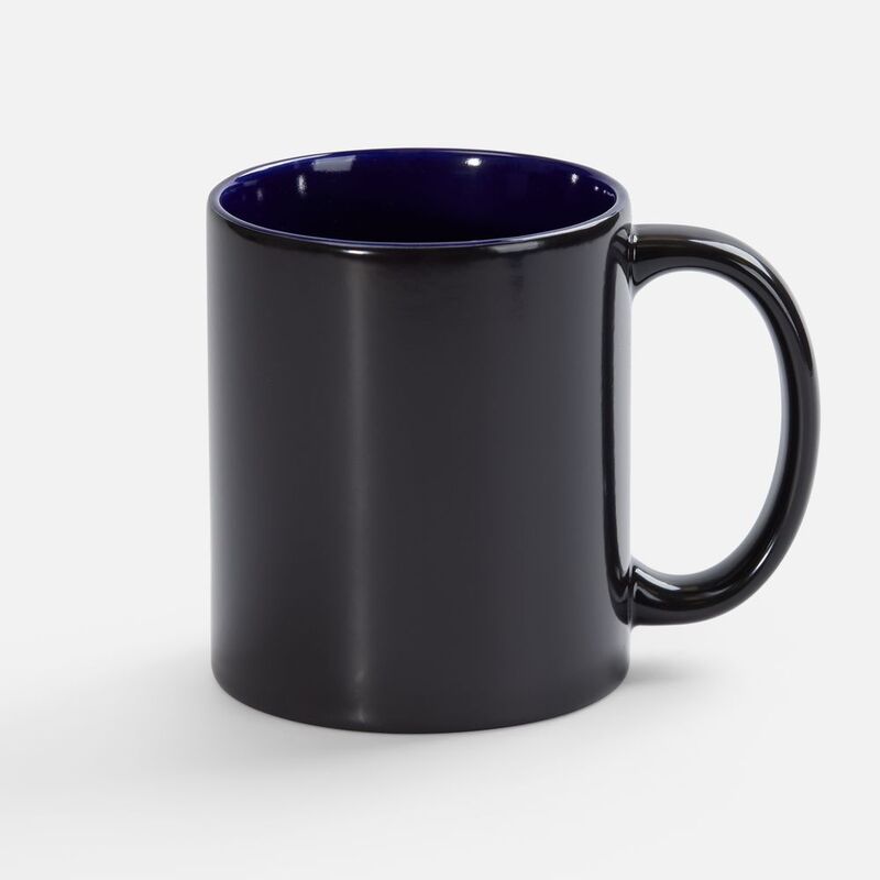 Кружка-хамелеон On Display, глянцевая, черная с синим арт.22407.40