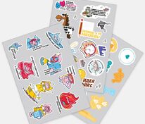 Наклейки бумажные Sticker Pack на заказ, S арт.19939.01