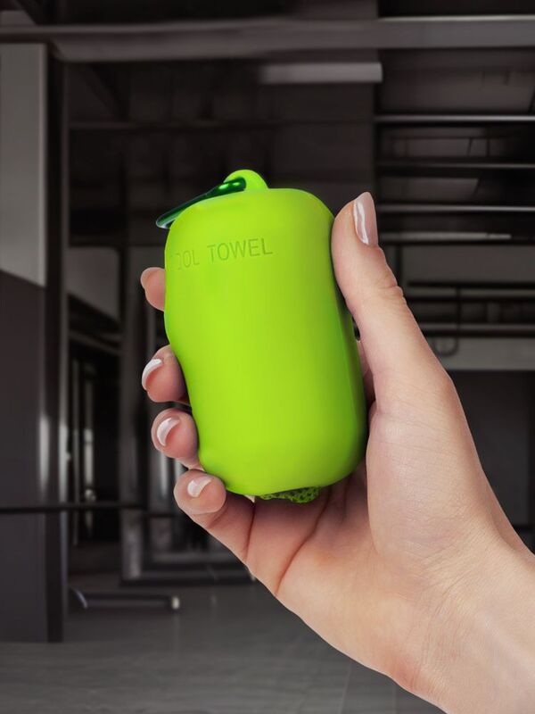 Охлаждающее полотенце Narvik в силиконовом чехле, зеленое яблоко арт.17230.94