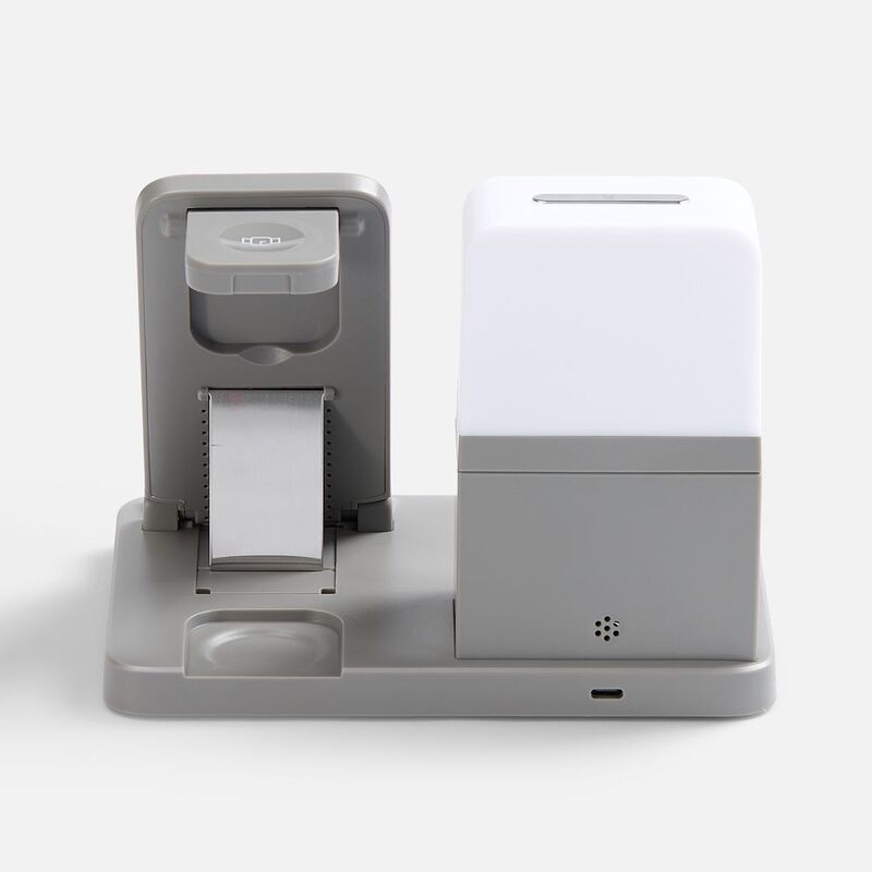 Зарядная станция с электронными часами и подсветкой Large Charge ver.3, серая арт.18647.10