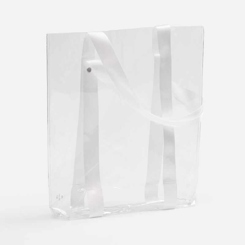 Шопер Clear Fest, ver.2, прозрачный с белыми ручками арт.19938.60