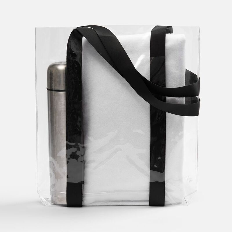 Шопер Clear Fest, ver.2, прозрачный с черными ручками арт.19938.30
