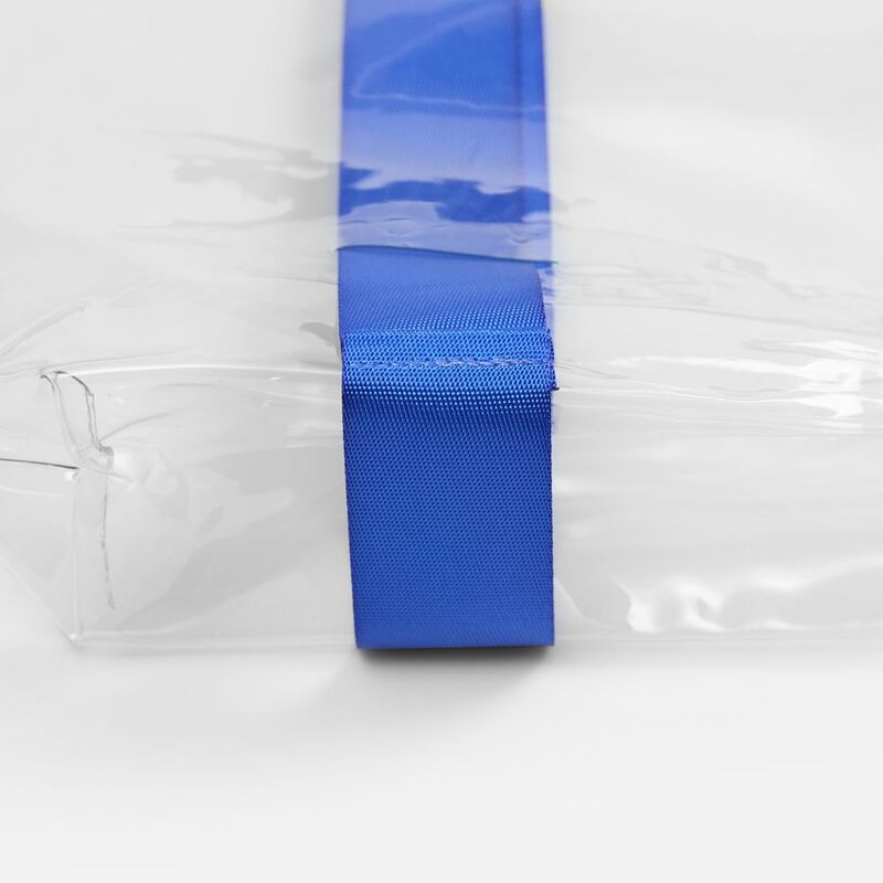 Шопер Clear Fest, ver.2, прозрачный с синими ручками арт.19938.44