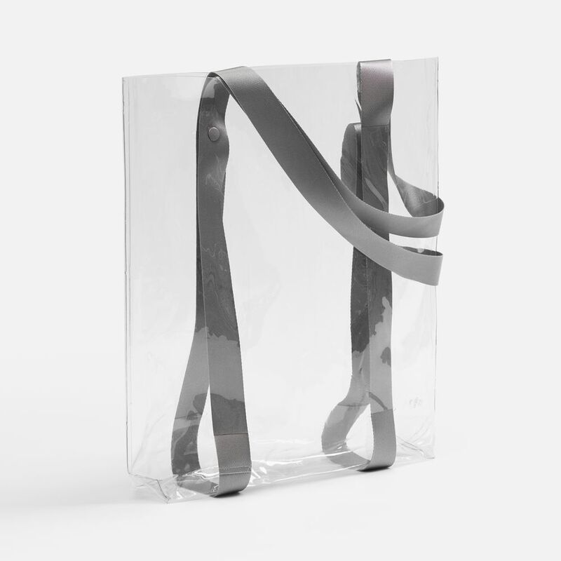 Шопер Clear Fest, ver.2, прозрачный с серыми ручками арт.19938.10