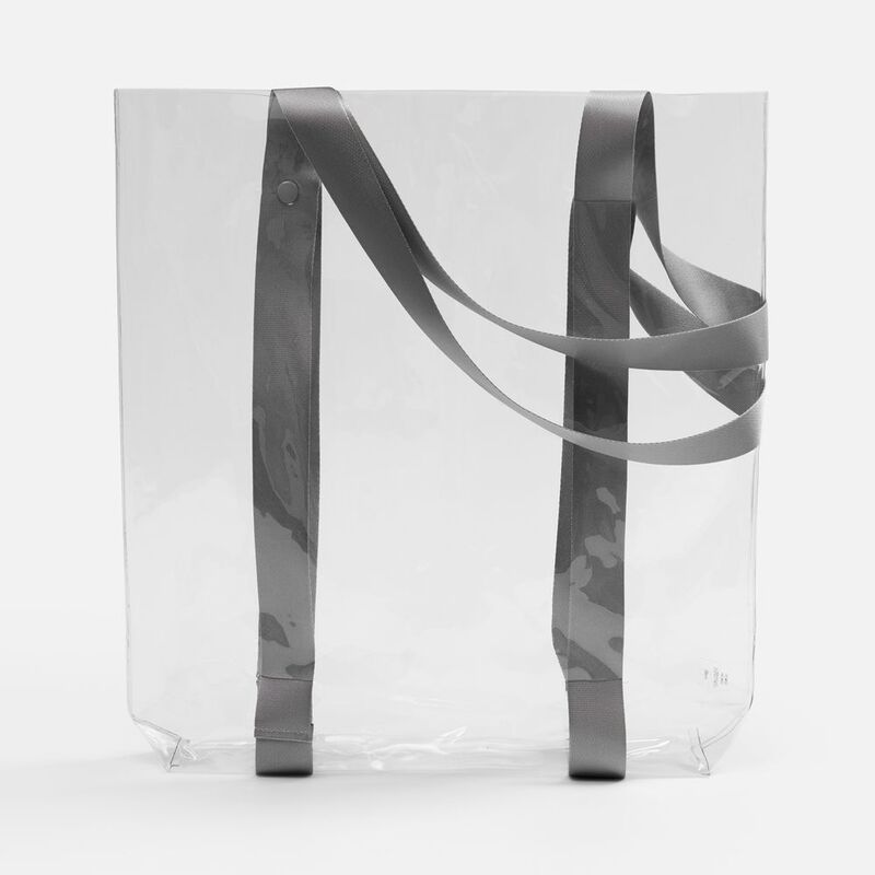 Шопер Clear Fest, ver.2, прозрачный с серыми ручками арт.19938.10