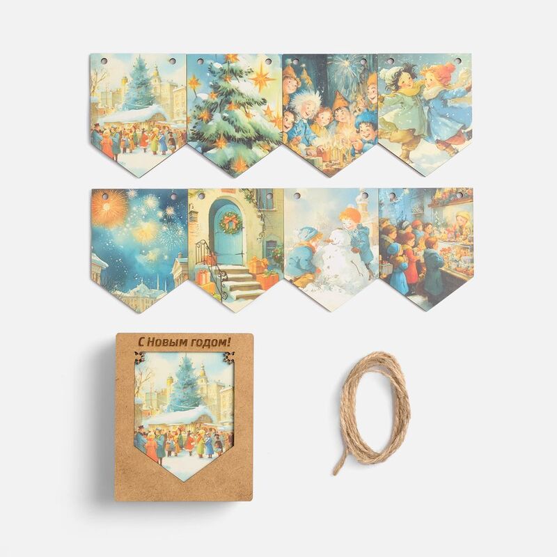 Деревянные флажки &laquo;Праздничные мотивы&raquo; арт.20448.00