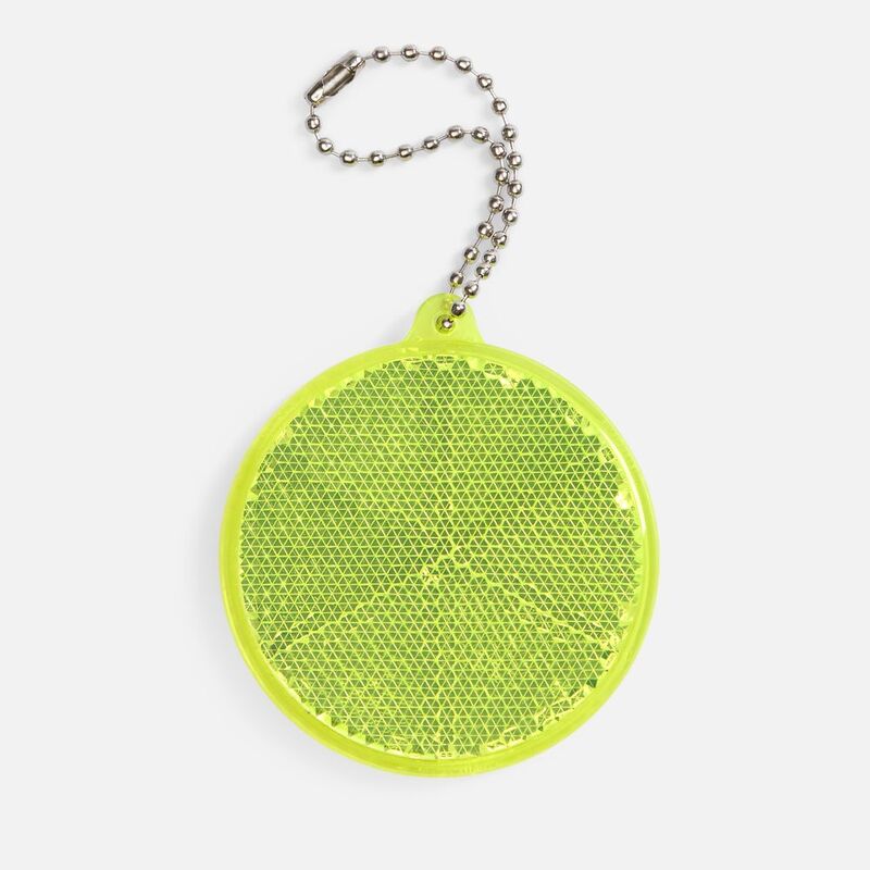 Пешеходный светоотражатель с цепочкой &laquo;Круг&raquo;, неон-желтый арт.24210.89