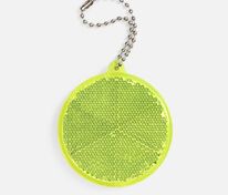 Пешеходный светоотражатель с цепочкой «Круг», неон-желтый арт.24210.89