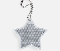 Пешеходный светоотражатель с цепочкой «Звезда», белый арт.24211.60