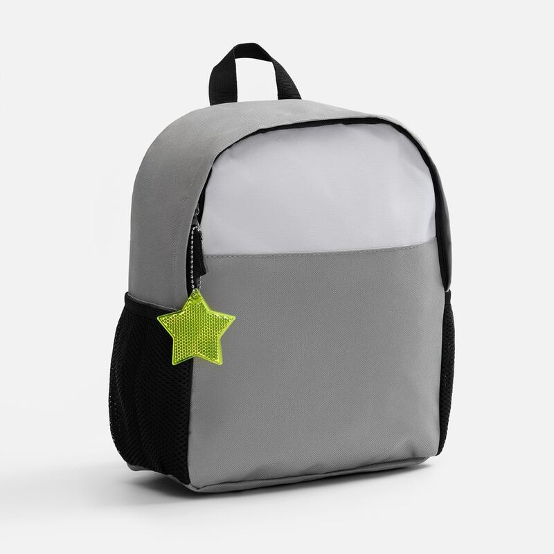 Пешеходный светоотражатель с цепочкой &laquo;Звезда&raquo;, желтый неон арт.24211.89