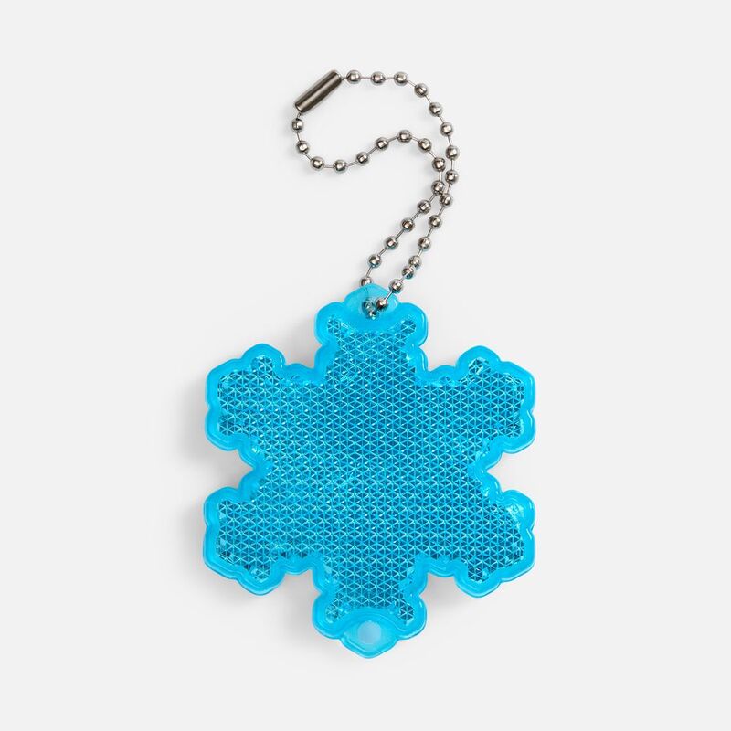 Пешеходный светоотражатель с цепочкой &laquo;Снежинка&raquo;, синий арт.24209.40