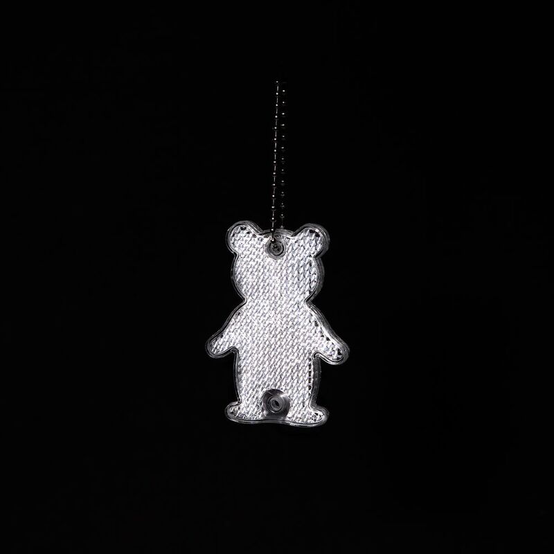 Пешеходный светоотражатель с цепочкой &laquo;Мишка&raquo;, белый арт.24815.60