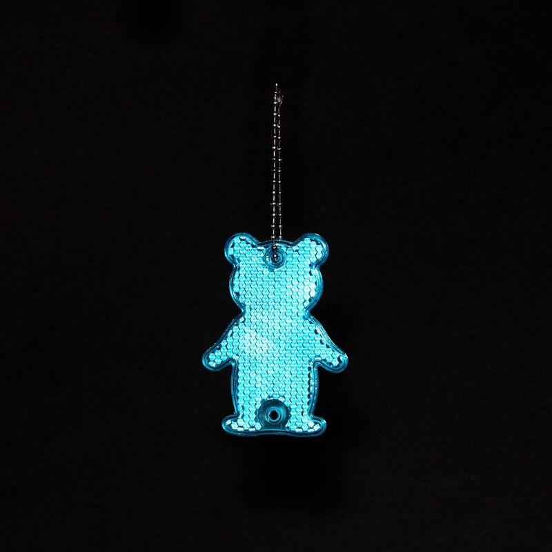 Пешеходный светоотражатель с цепочкой &laquo;Мишка&raquo;, синий арт.24815.40