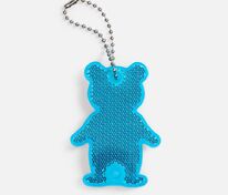 Пешеходный светоотражатель с цепочкой «Мишка», синий арт.24815.40