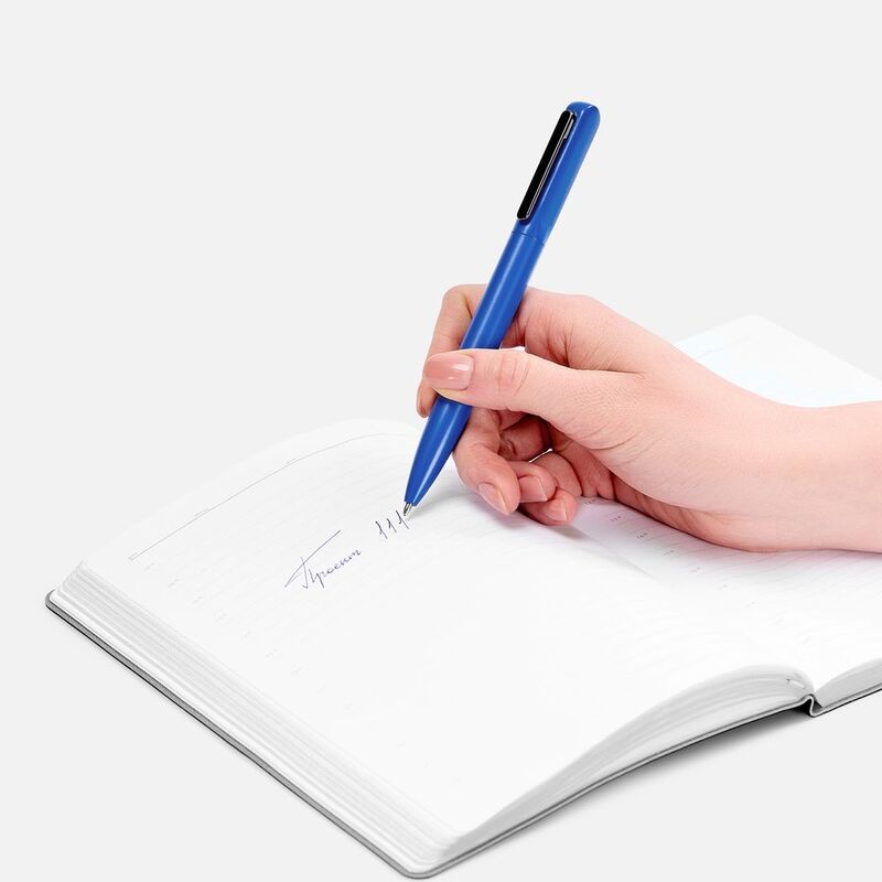 Ручка шариковая Lucenti с подсветкой логотипа, синяя арт.22205.40