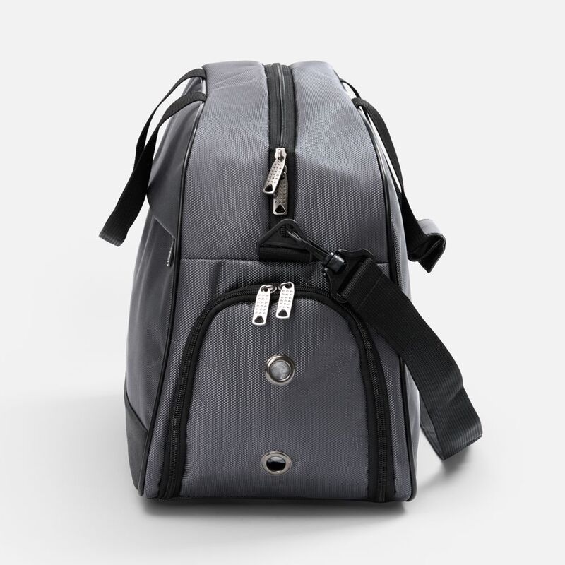 Спортивная сумка Atlantes, светло-серая с черным арт.18645.13