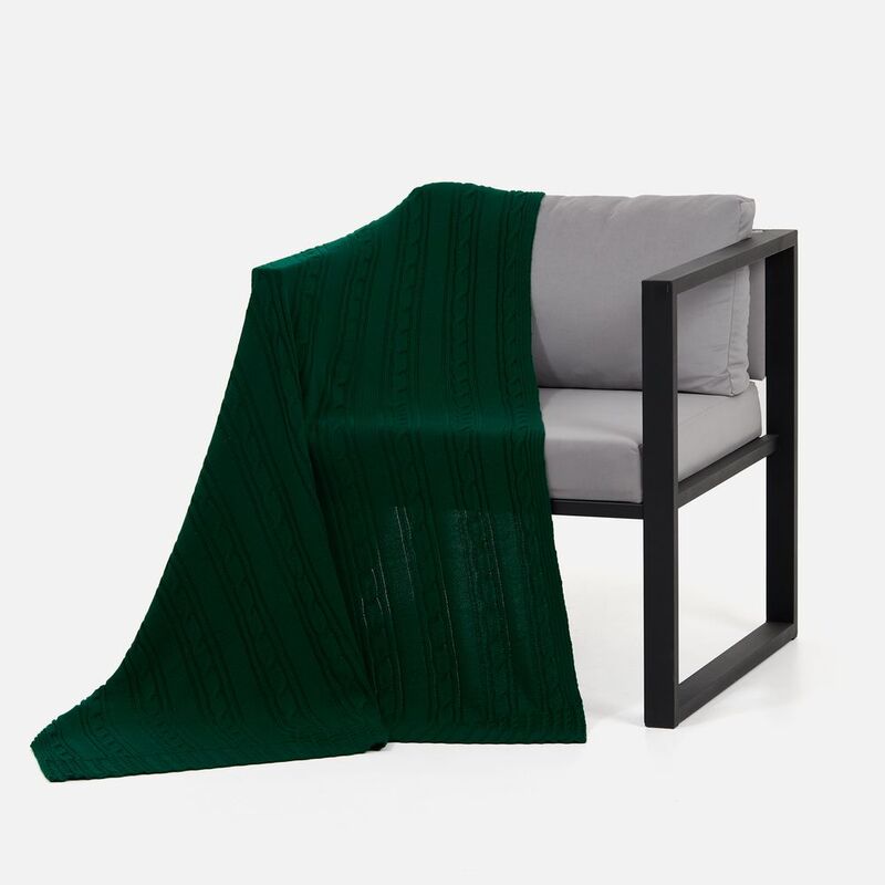 Плед Remitti, темно-зеленый (хвойный) арт.19246.92