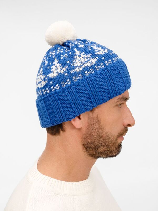 Шапка Holidale, синяя с молочным арт.20785.46