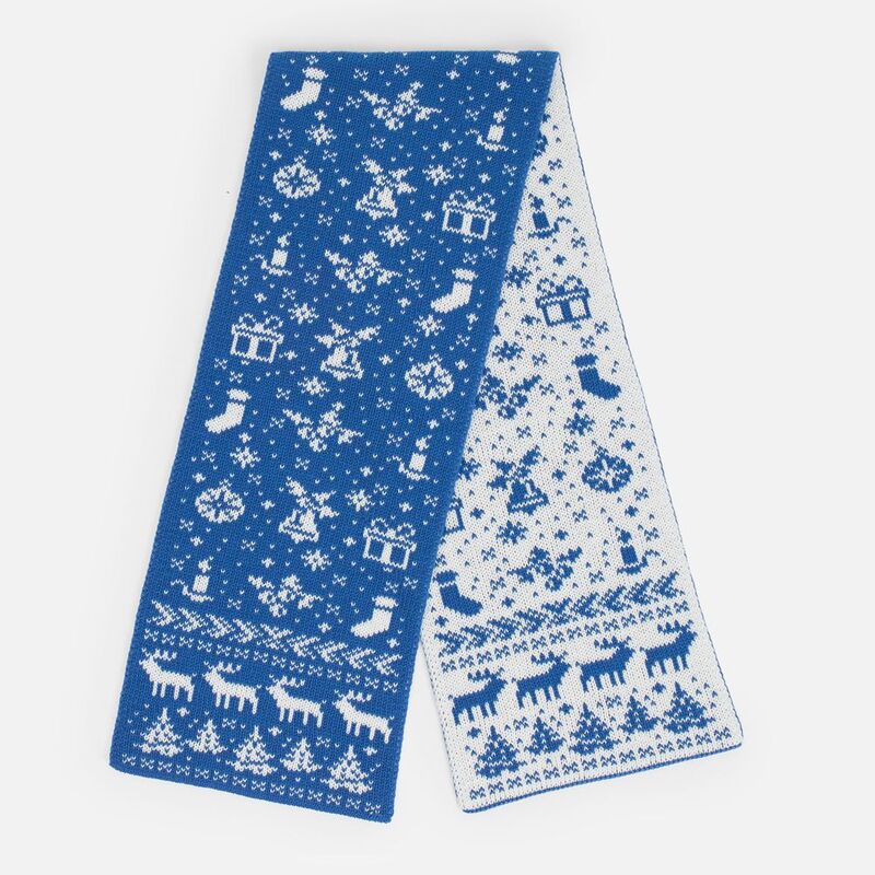 Шарф Holidale, синий с молочным арт.20786.46