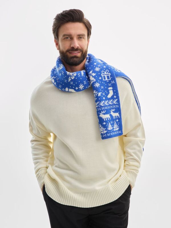 Шарф Holidale, синий с молочным арт.20786.46