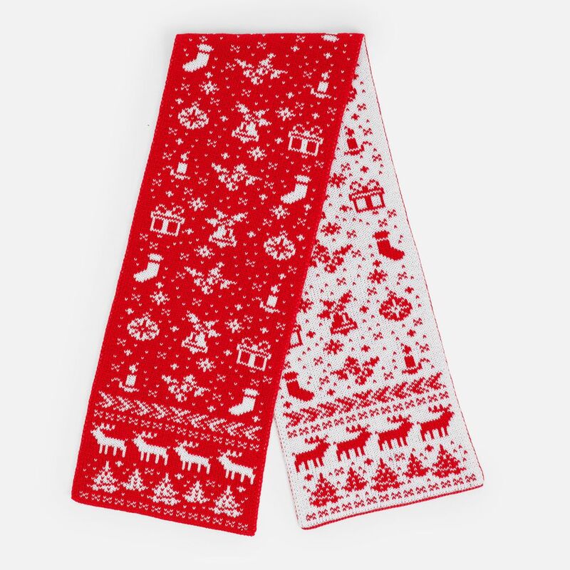 Шарф Holidale, красный с молочным арт.20786.56