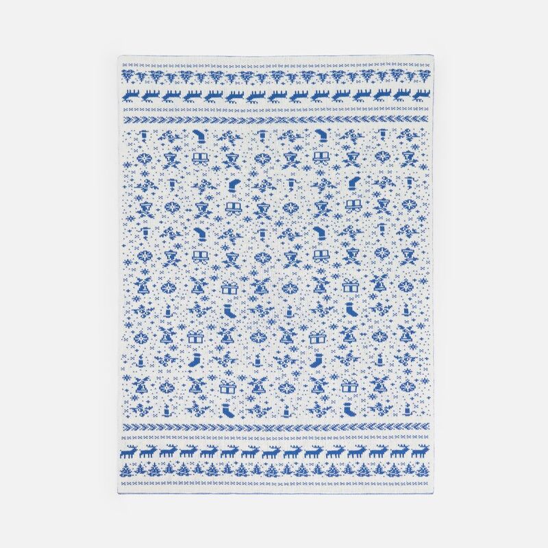 Плед Holidale, синий с молочным арт.20787.46