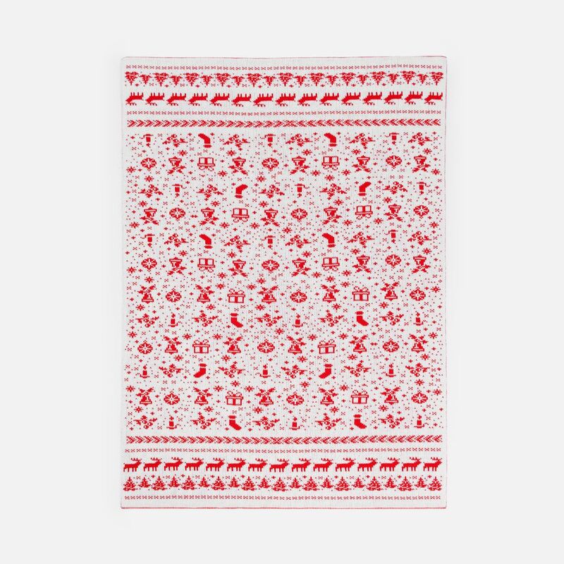 Плед Holidale, красный с молочным арт.20787.56