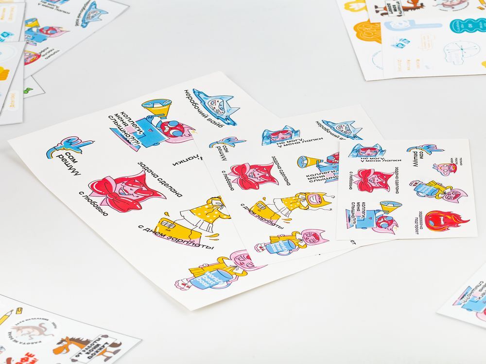 Наклейки бумажные Sticker Pack на заказ, L арт.19939.03