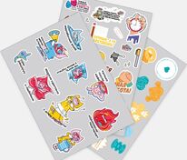 Наклейки бумажные Sticker Pack на заказ, L арт.19939.03