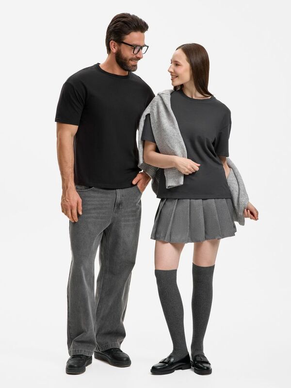 Футболка унисекс Durington, темно-серая (графит) арт.20993.10