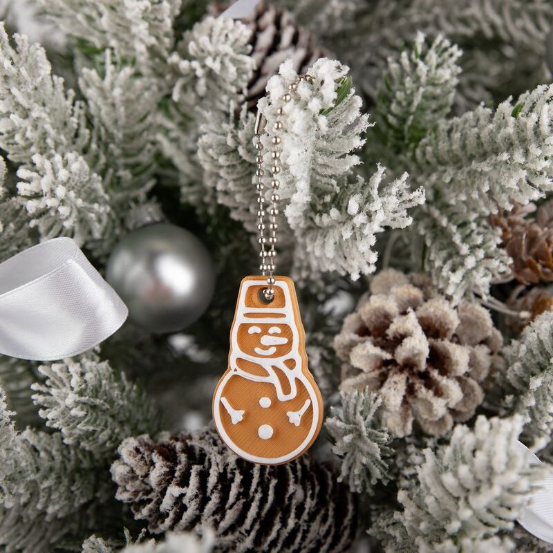 Мини-подвеска &laquo;Пряник&raquo;, 3D-печать на заказ, снеговик арт.19977.01