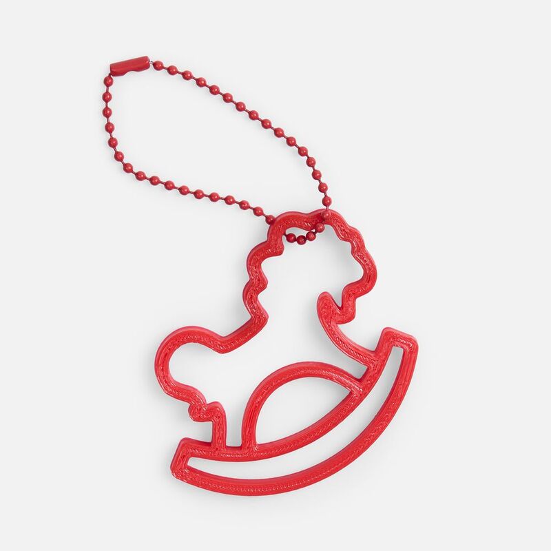 Подвеска &laquo;Лошадка-качалка&raquo;, 3D-печать, красная арт.23319.50