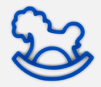 Подвеска «Лошадка-качалка», 3D-печать, синяя арт.23319.40