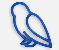 Подвеска «Сова», 3D-печать, синяя арт.23320.40